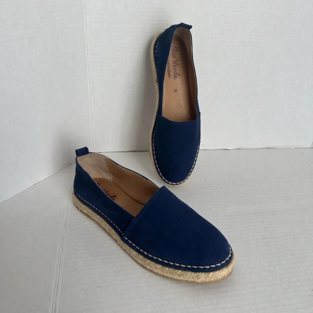Ser Verde || Women's hand made in Spain Blue Espadrilles size 38
